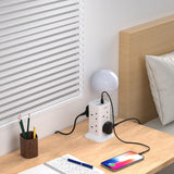 Tessan Tower Extension Lead with 1 USB C Slot & 2 USB A Slots 8 Way Multi Plug Extension Sockets 2M Cord, Surge Protected Extension Lead with Switch, Multi Extension Plug Tower Power Strip for Home, School Supplies