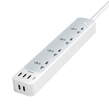 Tessan Multi Power Strip 4 AC Outlets 5 USB-A 1 Type-C for Home, Office (Gray) HK UK US UAE AU EU